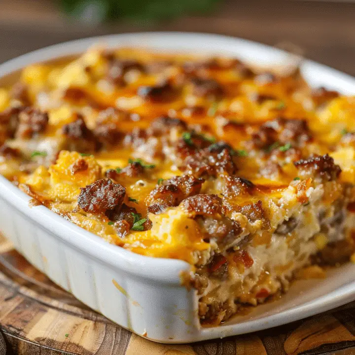 Breakfast Sausage Casserole Recipe - elianarecipes.com
