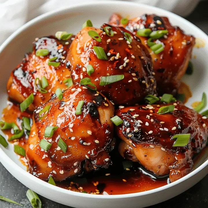 Glazed Soy Sauce Brown Sugar Chicken Thighs Recipe Elianarecipes Com