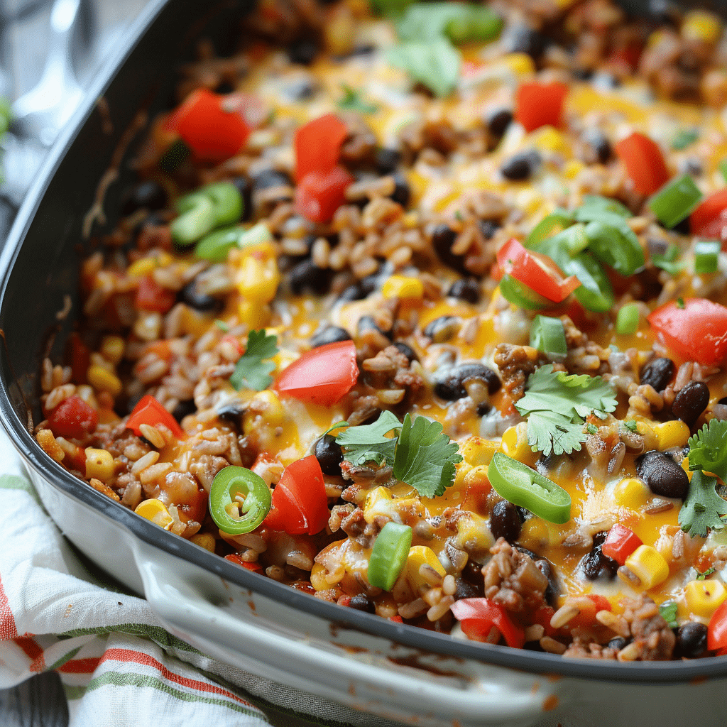 Mexican Beef and Rice Casserole Recipe - elianarecipes.com