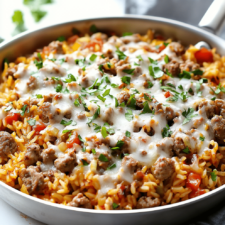 Ground Sausage And Rice Skillet Recipe