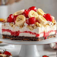 No-bake Banana Split Cheesecake Recipe