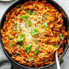 Creamy Ground Beef Orzo Recipe