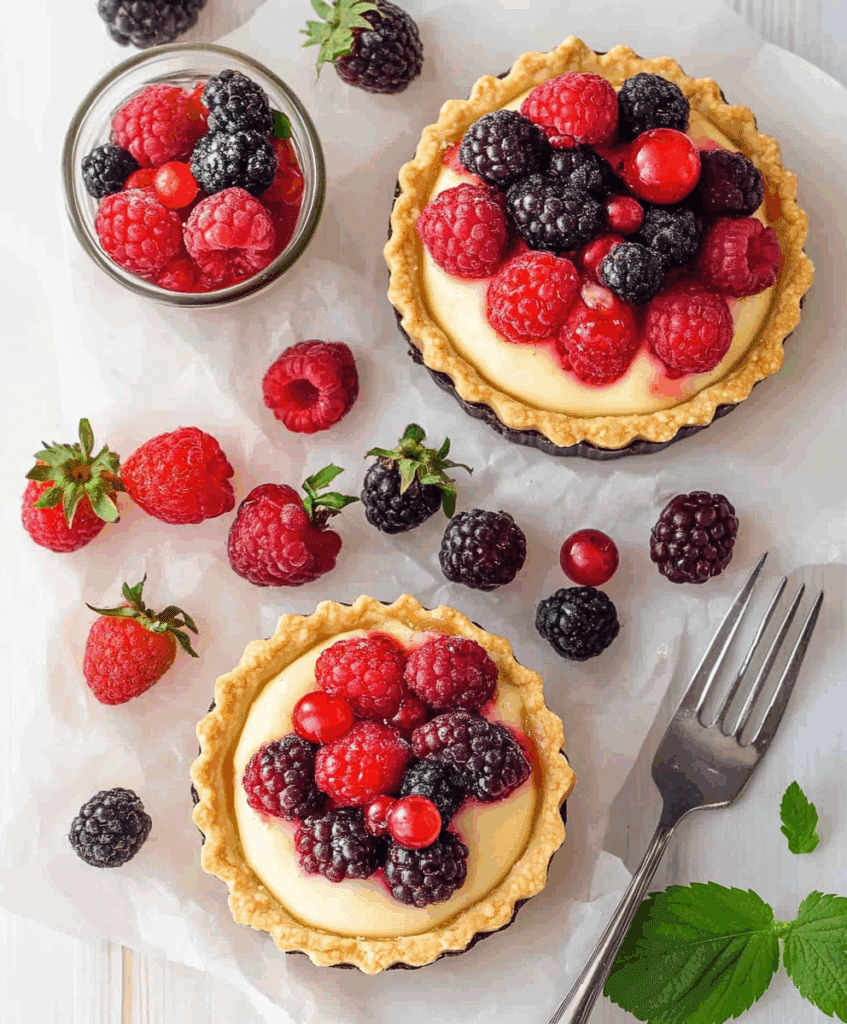 Summer Rasperberry Summer Raspberry Tart Dessert Recipe - elianarecipes.com