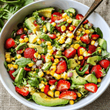 Summer Salad With Corn, Strawberries & Avocado Recipe